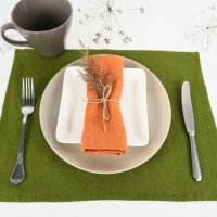 Serviettes de table rustiques en lin