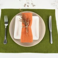 Serviettes de table rustiques en lin