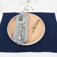 Serviettes de table en lin lavé