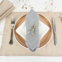 Serviettes de table en lin lavé