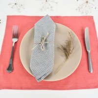 Serviettes de table en lin lavé
