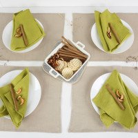 Lot de serviettes de table en lin doux
