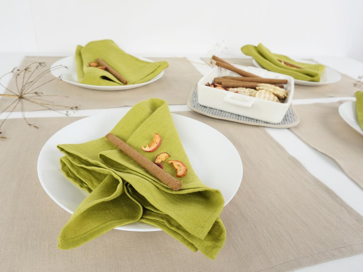 Lot de serviettes de table en lin doux