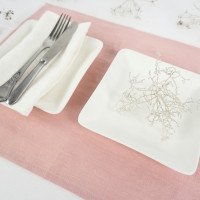 Ensemble de serviettes de table en lin naturel