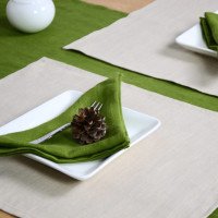 Serviettes de table en lin lavé