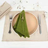 Serviettes de table en lin lavé