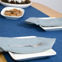Serviettes de table en lin doux
