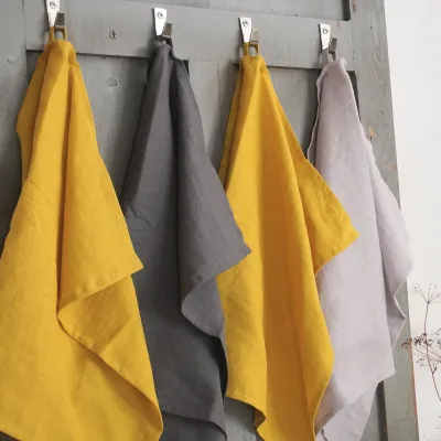 Linen hand towel, linen dish towel set