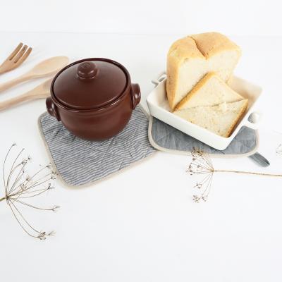 Gant de cuisine et manique en lin