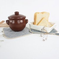 Gant de cuisine et manique en lin