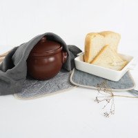Gant de cuisine et manique en lin