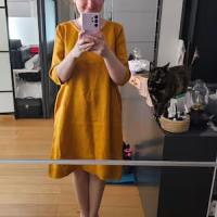 Photo de Robe trapèze en lin à ceinture JAPURA partagée par Julychouette