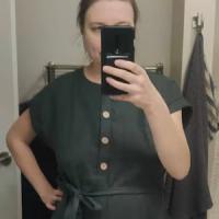 Photo de Robe chemise midi d’allaitement en lin à ceinture LIMPOPO partagée par Anastasiya