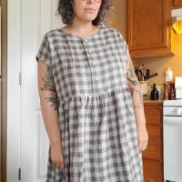 Photo de Robe longue bohème de grossesse en lin à taille empire AMAZON partagée par Grazyna