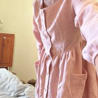 Photo de Robe en lin boutonnée à manches longues GEORGINA partagée par Cas