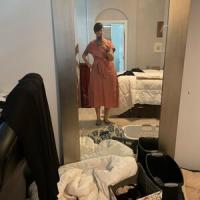 Photo de Robe chemise midi d’allaitement en lin à ceinture LIMPOPO partagée par Holly