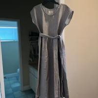 Photo de Robe longue bohème de grossesse en lin à taille empire AMAZON partagée par Julia