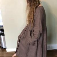 Photo de Robe en lin boutonnée à manches longues GEORGINA partagée par amanda