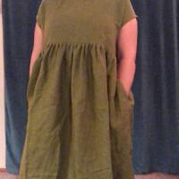 Photo de Robe longue bohème de grossesse en lin à taille empire AMAZON partagée par Meghan