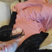 Photo de Robe de mariée longue en lin à bretelles et fronces ZAMBEZI partagée par KATE