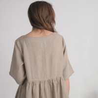 Robe midi ample en lin boutonnée OTTAWA