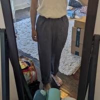 Photo de Pantalon fuselé en lin THAMES partagée par Jess