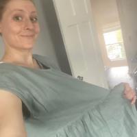 Photo de Robe midi ample en lin boutonnée OTTAWA partagée par lydiasheffield2