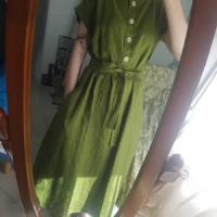 Photo de Robe chemise midi d’allaitement en lin à ceinture LIMPOPO partagée par Rachel