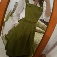 Photo de Robe chemise midi d’allaitement en lin à ceinture LIMPOPO partagée par Rachel
