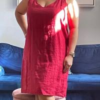 Photo de Robe d’été en lin à bretelles à nouer WINNIPEG partagée par Milissen