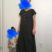 Photo de Robe chemise midi d’allaitement en lin à ceinture LIMPOPO partagée par Molly