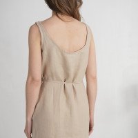 Robe longue en lin à dos ouvert TAGUS
