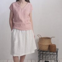 Blouse en lin à col V LENA