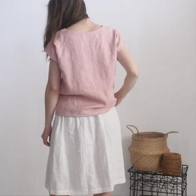 Blouse en lin à col V LENA