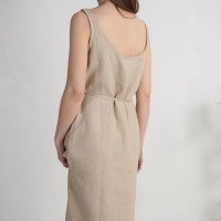 Robe longue en lin à dos ouvert TAGUS