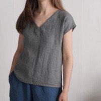 Blouse en lin à col V LENA