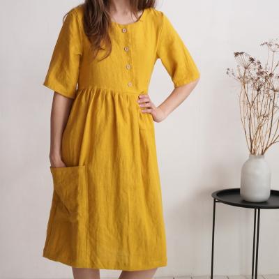 Boho linen, maternity dress - NARMADA