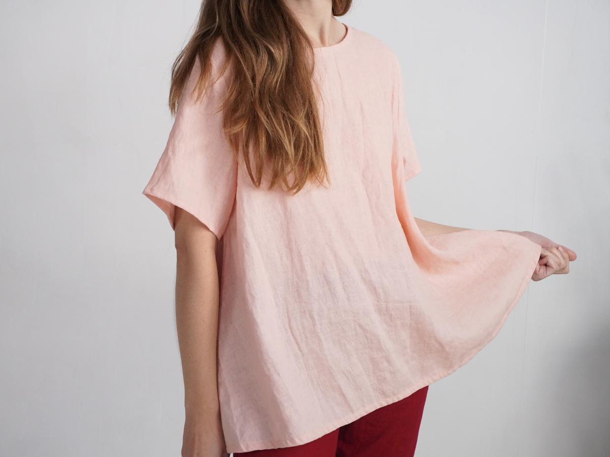 Blouse trapèze ample en lin OKAVANGO