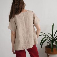 Blouse trapèze ample en lin OKAVANGO