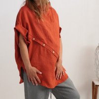 Tunique de grossesse et d’allaitement en lin KHATANGA