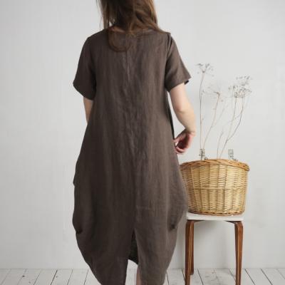 Robe boule ample en lin BLANDA