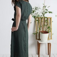 Robe chemise midi en lin à ceinture LIMPOPO