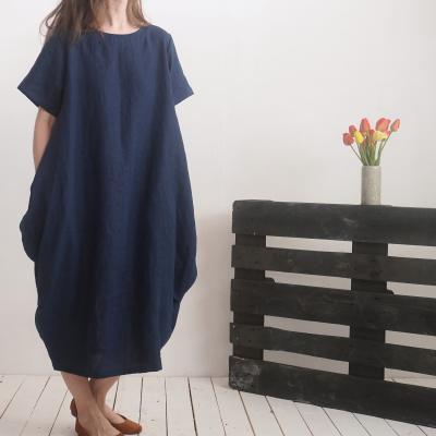 Robe boule ample en lin BLANDA