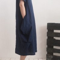 Robe boule ample en lin BLANDA