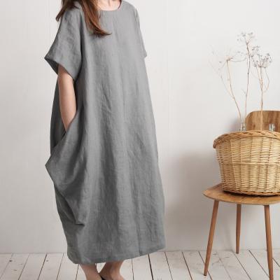 Robe boule ample en lin BLANDA