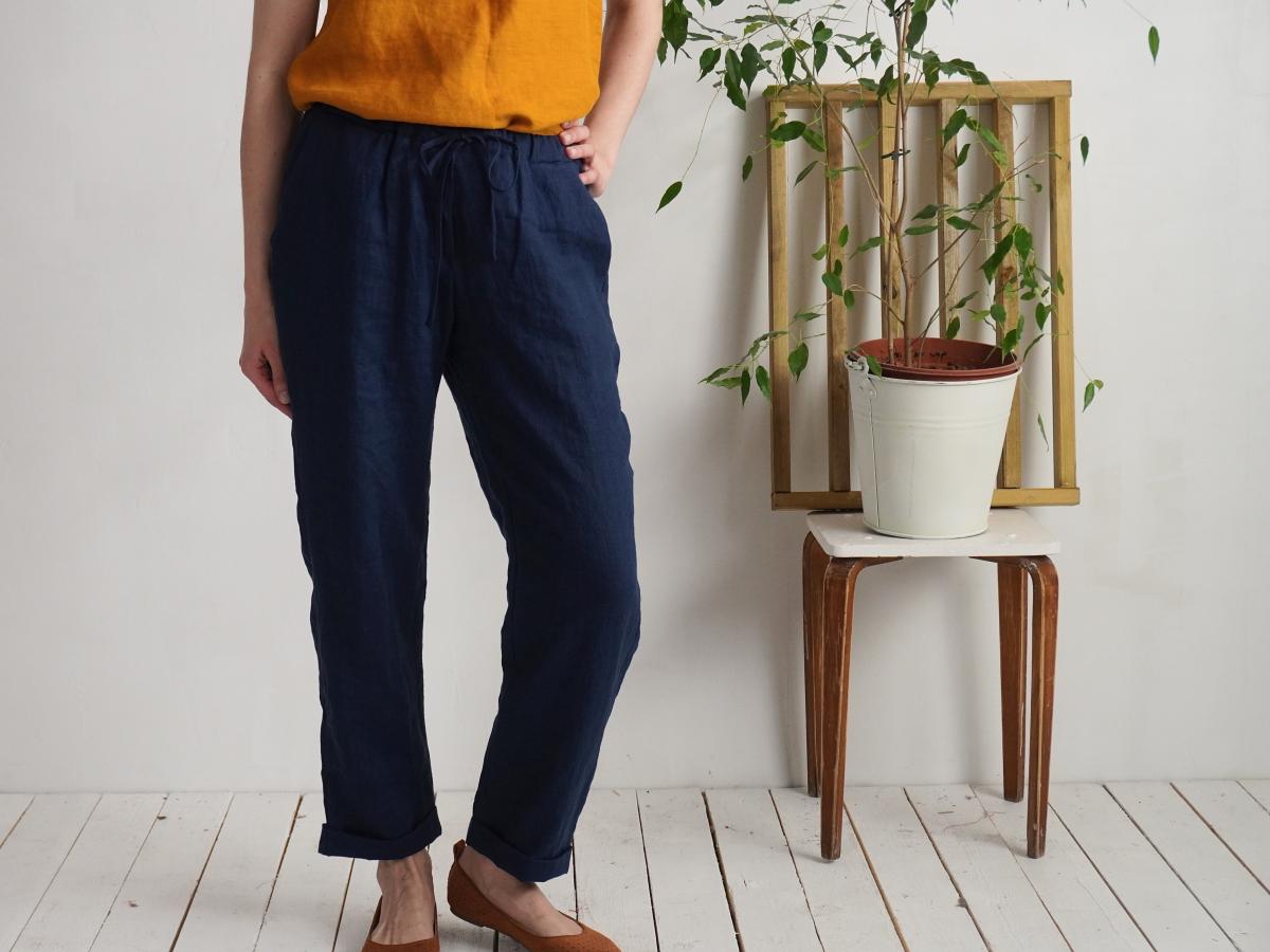 Pantalon en lin à cordon VOLGA