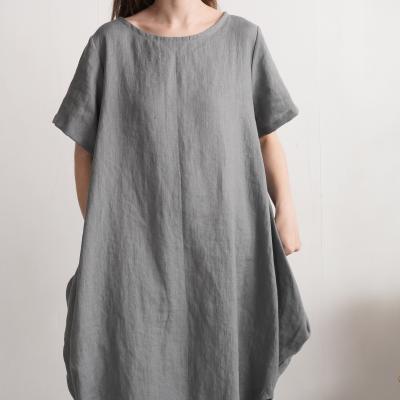 Robe boule ample en lin BLANDA