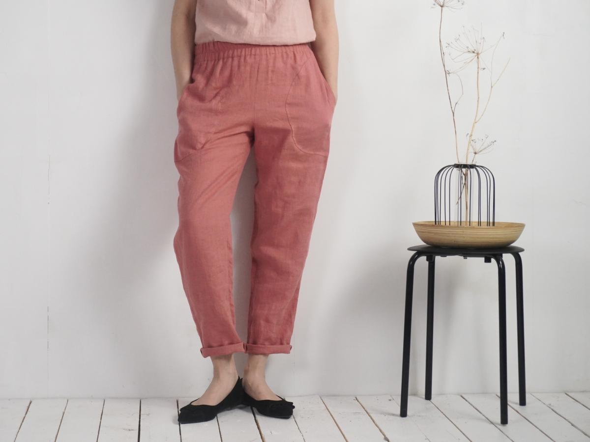 Pantalon fuselé en lin THAMES