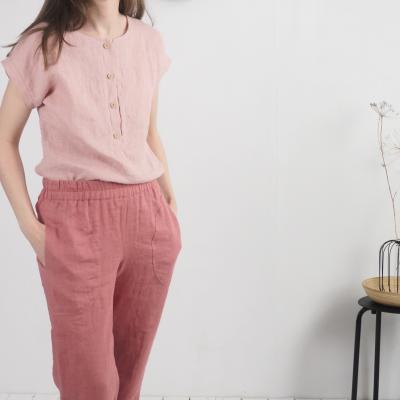 Pantalon fuselé en lin THAMES