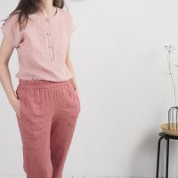 Pantalon fuselé en lin THAMES